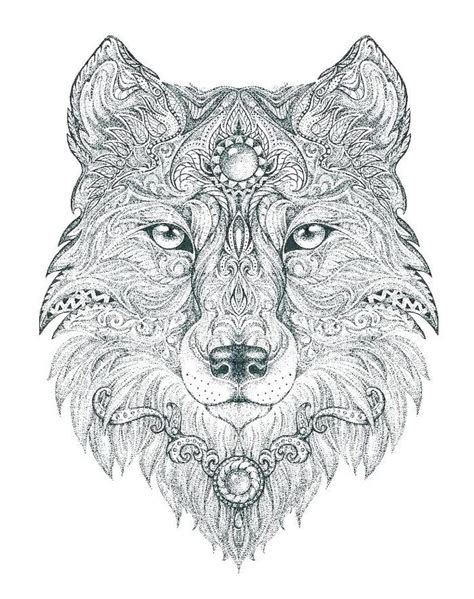 Abstract Wolf Printable Coloring Pages | Wolf colors, Animal coloring ...