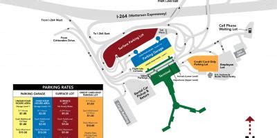 Louisville airport map - Map of Louisville airport (Kentucky USA)