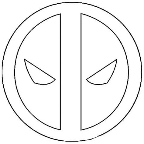 Logo Deadpool coloring page - Download, Print or Color Online for Free