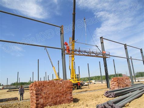 construction site of steel structure workshop Construction Drawings ...