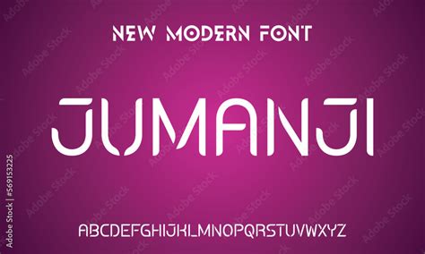 JUMANJI Modern Sport Font. Typeface urban style fonts for technology ...