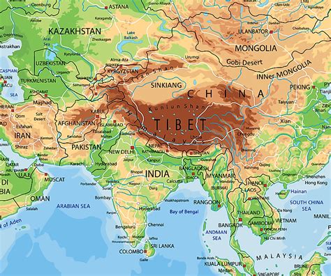 Tibetan Plateau Landform Map