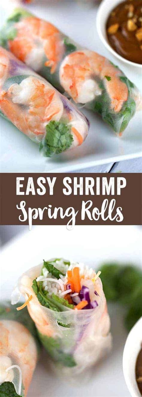 Shrimp Spring Rolls with Peanut Dipping Sauce | Recipe | Shrimp spring ...