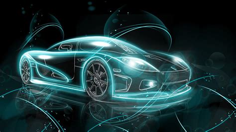 HD Wallpaper Engine Neon Car | wallpaper cermin