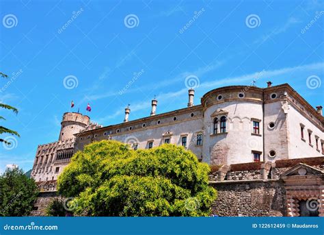 Castle of Trento Italy stock image. Image of square - 122612459