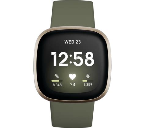 Buy FITBIT Versa 3 - Soft Gold & Olive | Free Delivery | Currys