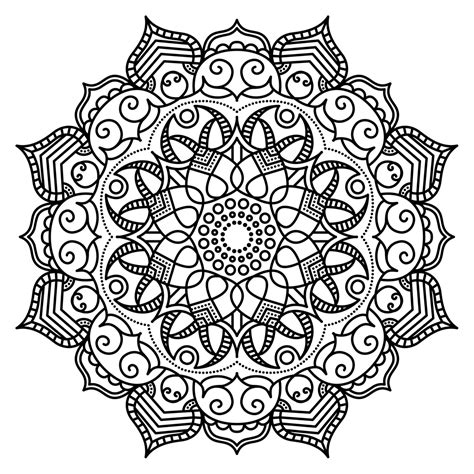 Mandala design pattern, Mandala coloring pages, Black and white doodle