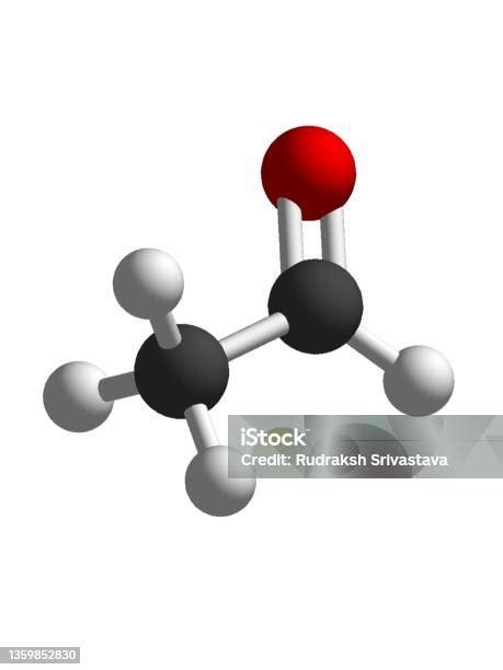 Acetaldehyde 3d Molecular Structure Isolated On White Background ...