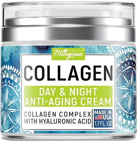 Maryann Organics Collagen Cream - Anti Aging Face Moisturizer - Day ...