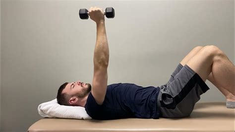 Supine Shoulder Press + Flexion with Dumbbell - YouTube