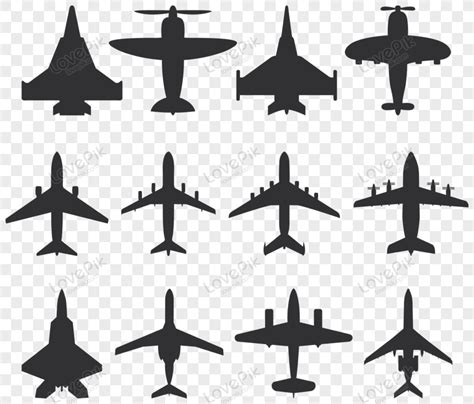 Vector Plane Silhouette, Comic, Plane Vector, Icon PNG Free Download ...