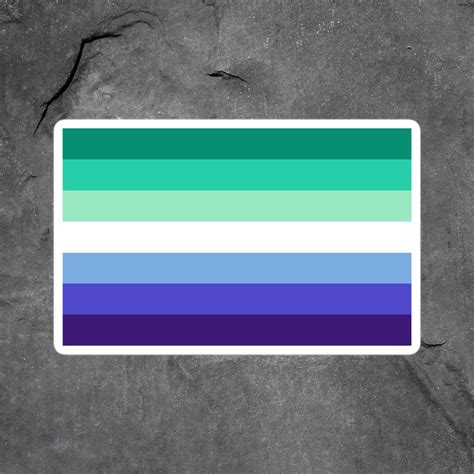 Male Gay Pride Flag Sticker Blue Gay Flag Stickers Male - Etsy