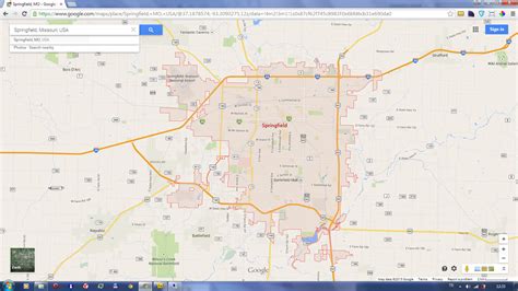 Springfield, Missouri Map