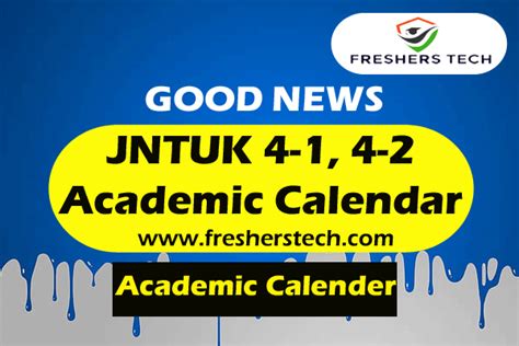 JNTUK 4-1 4-2 Academic Calendar 2022-2023 B Tech