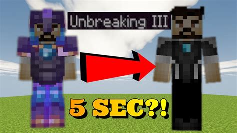 How to break unbreaking 3 netherite armor in 5 sec?(another dumb way ...