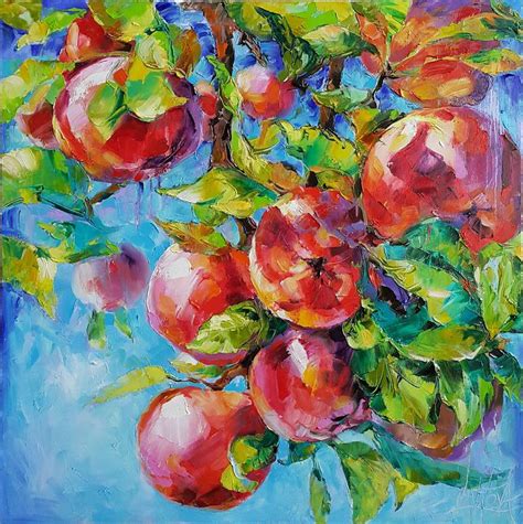 Apples painting still life Painting by VIKTORIJA LAPTEVA | Saatchi Art