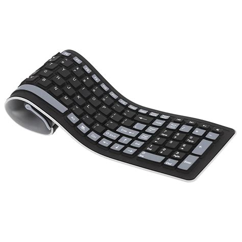 2.4 Portable Wireless Keyboard Flexible Roll Up Water Resistant ...