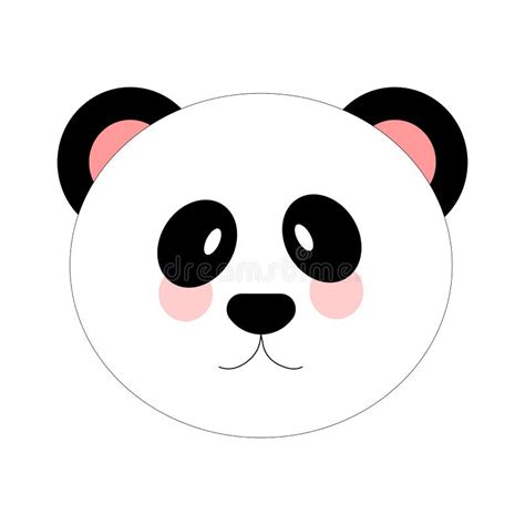 Cute Panda Face. Vector Eps 10 Stock Illustration - Illustration of ...