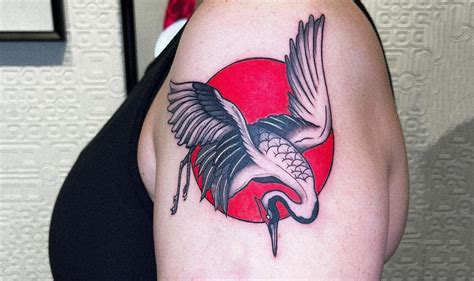 Japanese crane tattoo designs photos