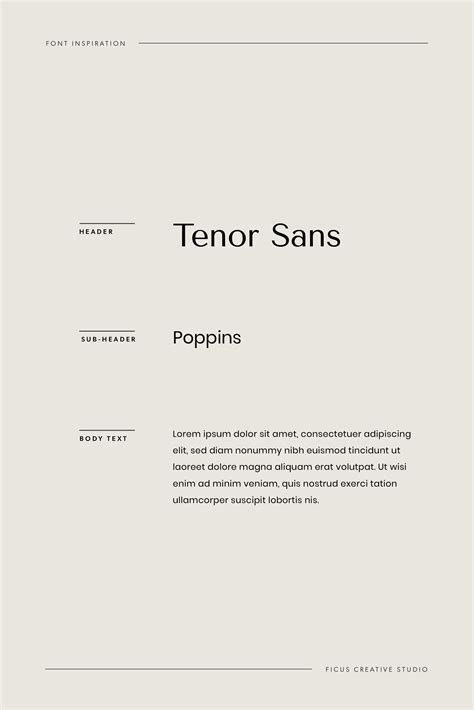 Font Pairing Inspiration - Tenor Sans + Poppins | Typography ...