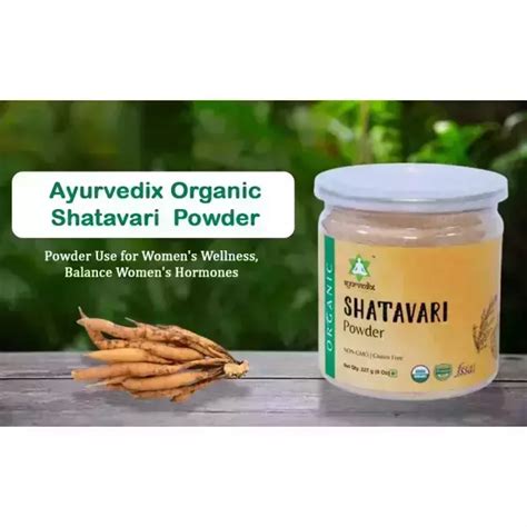 Ayurvedix Organic Shatavari Powder for Women's Wellness 227gm: Uses ...