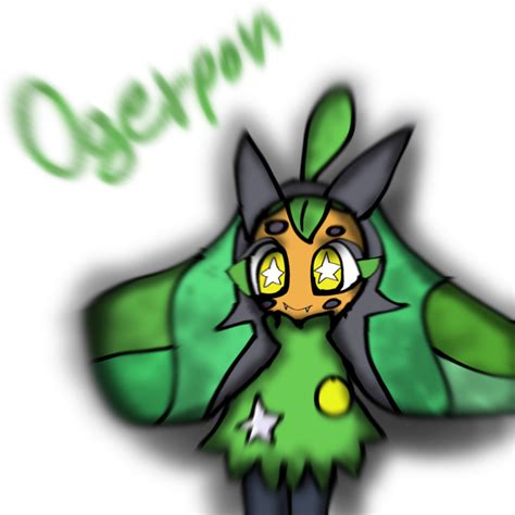 Ogerpon fanart (without mask) | Ogerpon | Know Your Meme