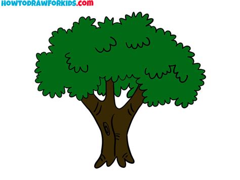 How to Draw an Oak Tree - Easy Drawing Tutorial For Kids