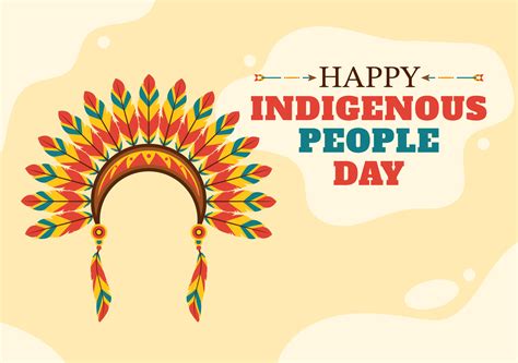 Worlds Indigenous Peoples Day on August 9 Hand Drawn Cartoon Flat ...