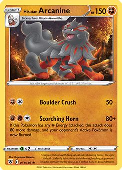 Hisuian Arcanine | Astral Radiance | TCG Card Database | Pokemon.com