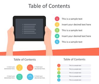 Table of Contents for PowerPoint - Templateswise.com