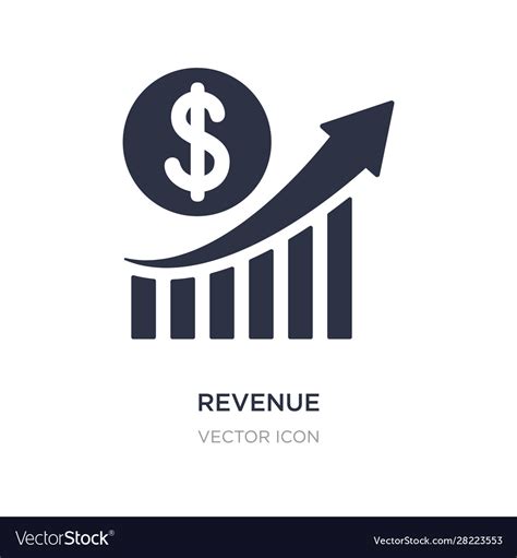 Revenue icon on white background simple element Vector Image