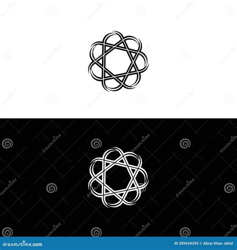 Black and White Circle Vector Logo Template Design. Stock Vector ...