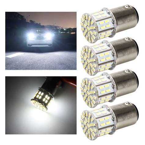 1157 LED Light Bulbs, EEEkit 4pcs 12V Super Bright 1157 50-SMD LED ...