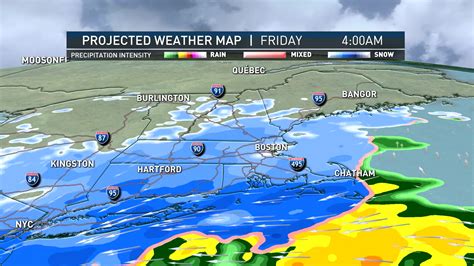 MA Snow Map Hour by Hour Friday – NBC Boston