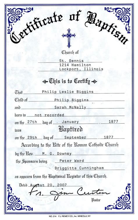 Catholic Confirmation Certificate Template | EmetOnlineBlog