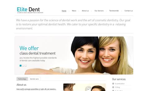 Dentistry PSD Template #56480 - TemplateMonster