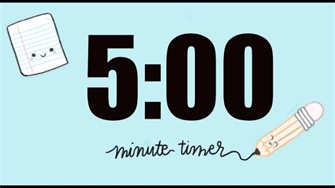 5 Minute Timer | Classroom Paper and Pencil Edition - YouTube