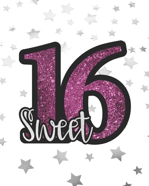 Sweet 16 : Guest book - Sweet Sixteen party book - Party Guestbook for ...