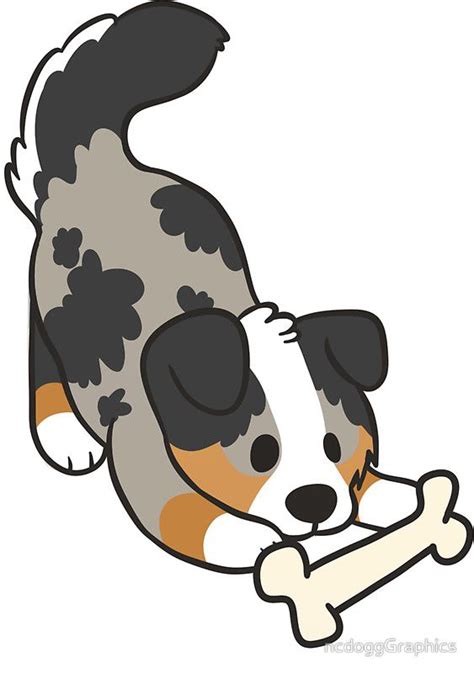 'Australian Shepherd' Sticker by ncdoggGraphics in 2021 | Dog design ...