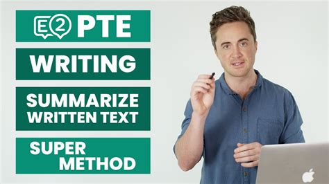 PTE Writing: Summarize Written Text | SUPER METHOD! - YouTube