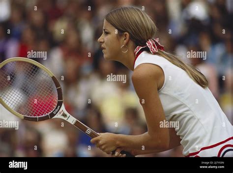 Chris Evert at Wimbledon, 1973 Stock Photo - Alamy