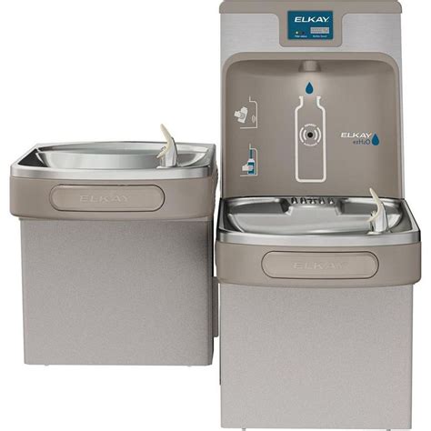 Elkay Filtered 8 GPH EZH2O ADA Light Gray Bi-Level Drinking Fountain ...