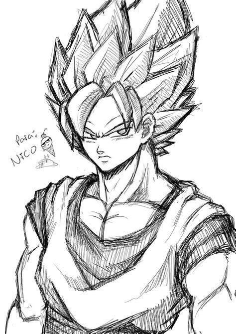 Goku sketch by karulox on DeviantArt