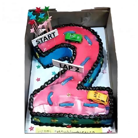 Race Track Number 2 Cake | bakehoney.com