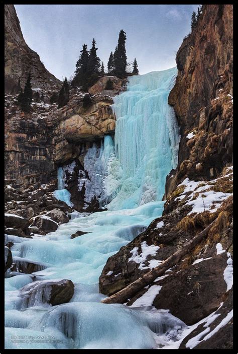 Explore the Majestic Frozen Waterfall in Barskoon Gorge