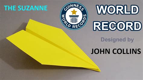 How to make world's best paper plane | The Suzanne paper airplane - YouTube