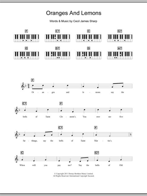 Oranges And Lemons | Sheet Music Direct