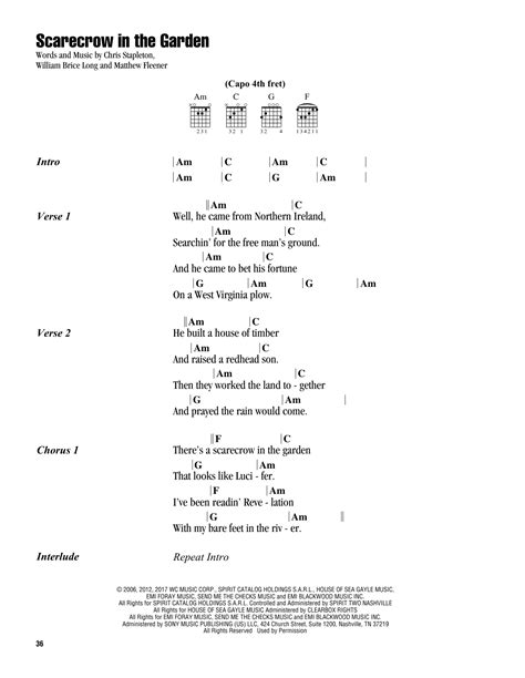 Scarecrow In The Garden by Chris Stapleton - Guitar Chords/Lyrics ...