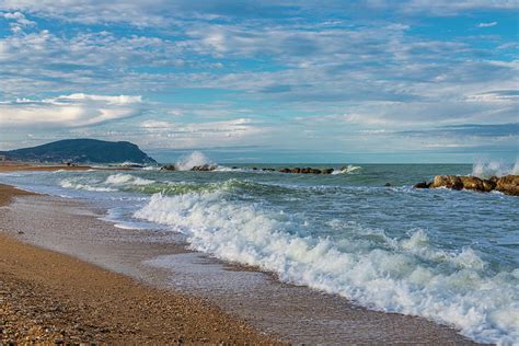 Porto Recanati beach, Riviera Conero, Macerata, Adriatic. Marche. Italy ...