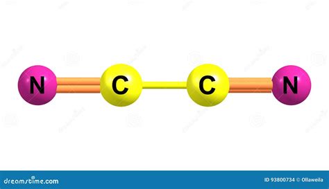 Cyanogen Molecular Structure Isolated On White Royalty-Free ...